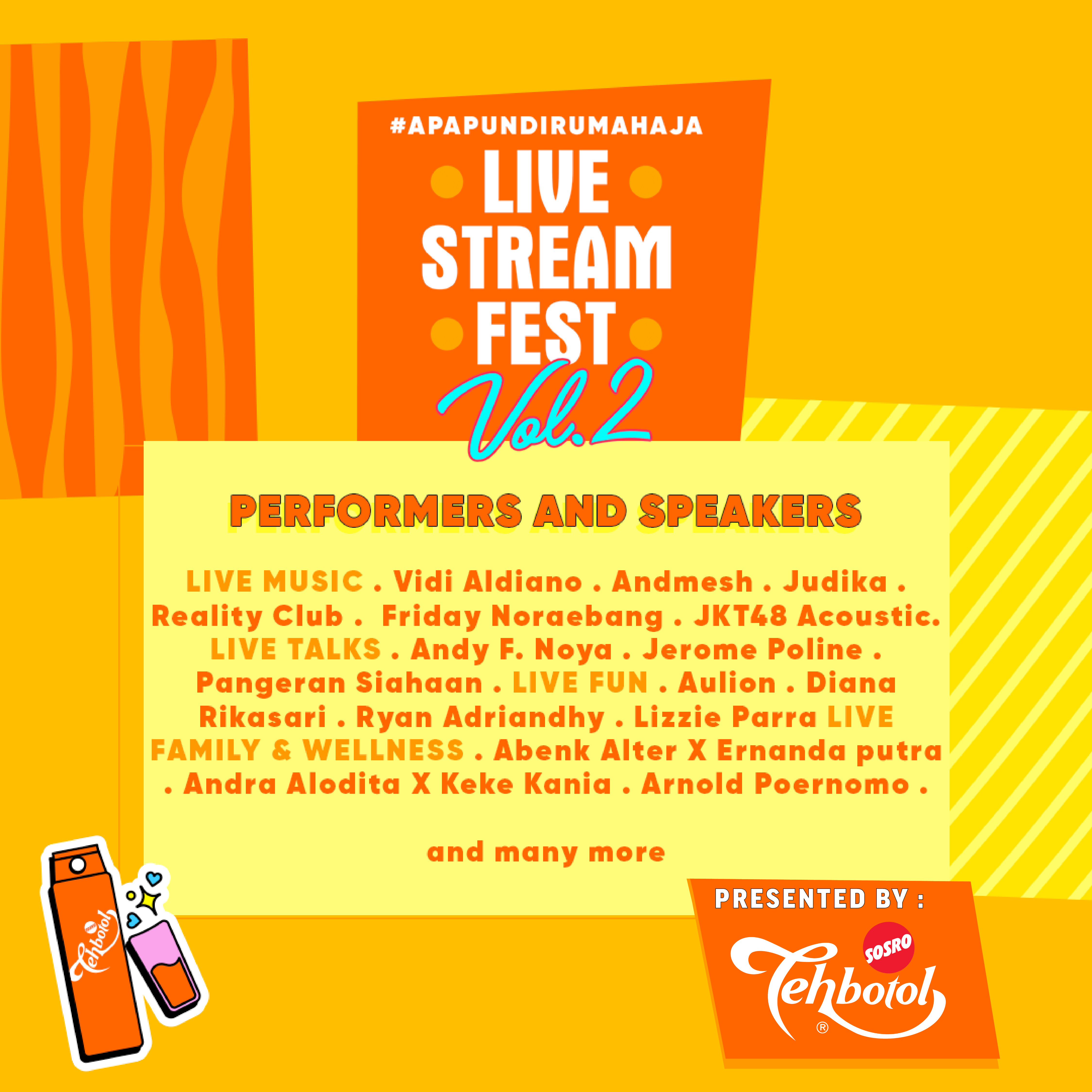 PT.Sinar Sosro › Tehbotol Sosro Present Live Stream Fest